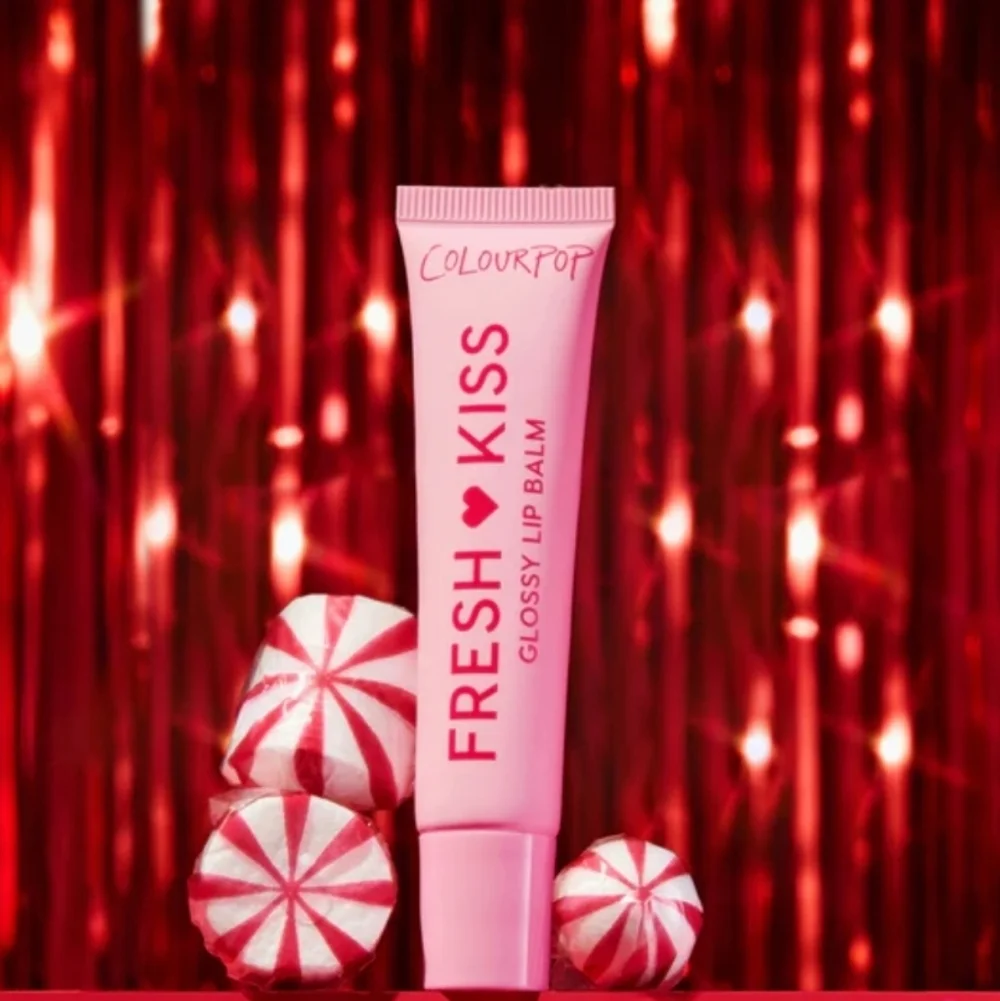 ColourPop Fresh Kiss Glossy Lip Balm: Candy Cane (Clear), .49oz, NIB
